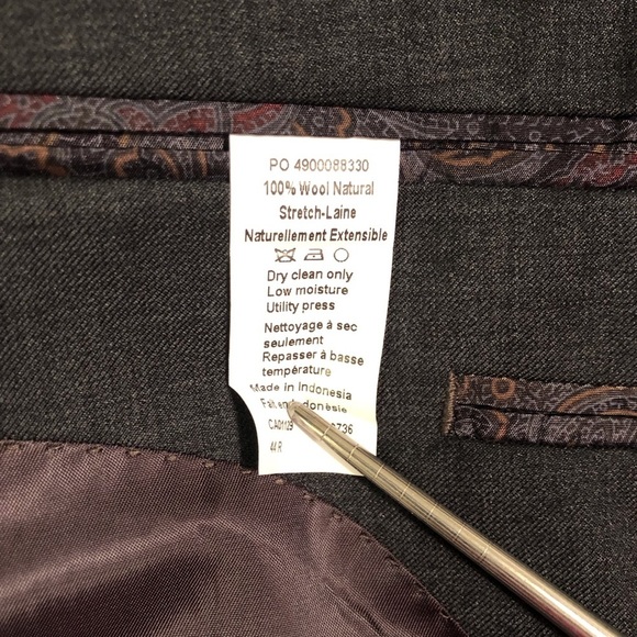 Lauren Ralph Lauren Men's 44R Classic Dark Gray Blazer Jacket 100% Wool - Picture 5 of 8